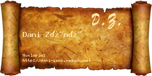 Dani Zénó névjegykártya